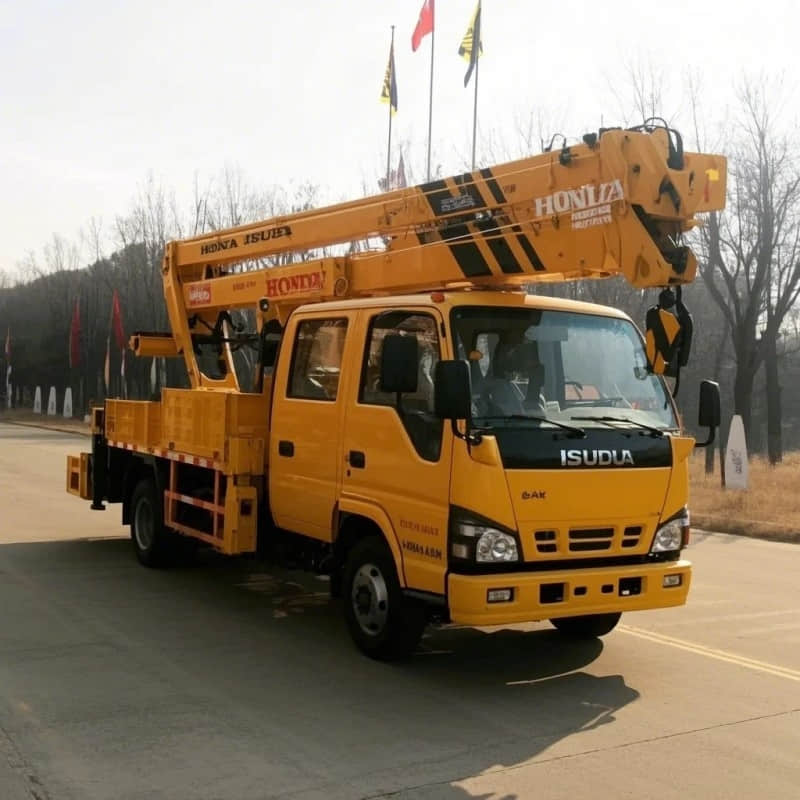 18M Шарнирно-сочленённая автовышка с краном Высокоподъёмная рабочая платформа с увеличенным радиусом